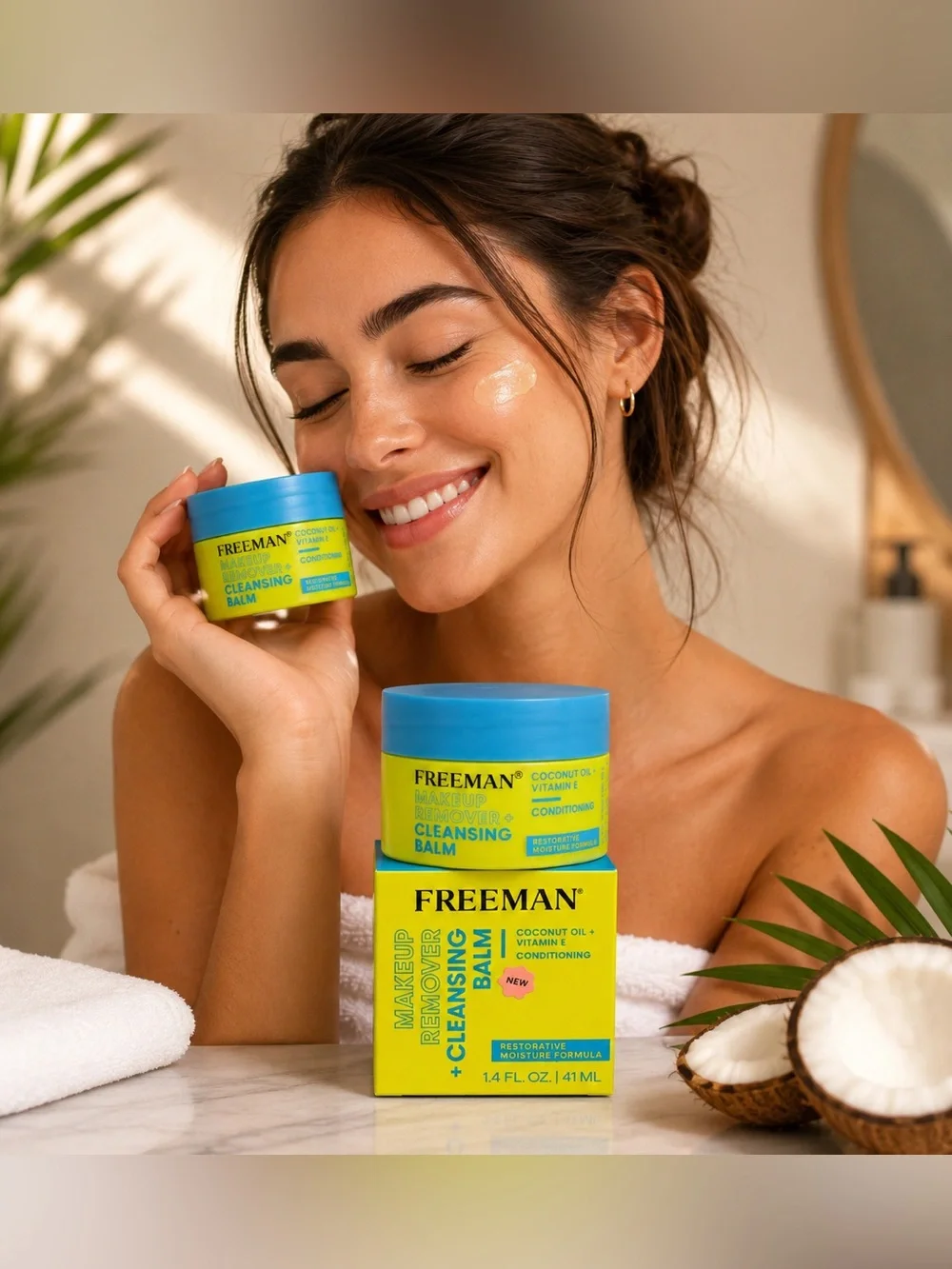 FREEMAN Makeup Remover + Cleansing Balm — Blue & Yellow
